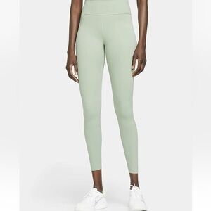 NWT Nike One High Rise 7/8 Leggings Green Pistachio Pockets  - DV9020-320